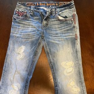 Mens rock revival jeans
